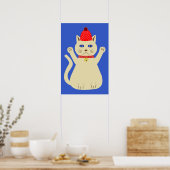 Lieve Kerstkat Poster (Keuken)
