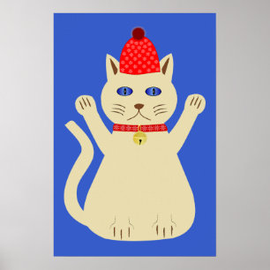 Lieve Kerstkat Poster
