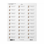 Lieve Kerstkat Schets Retouradres Etiket (Full Sheet)