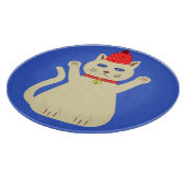 Lieve Kerstkat Snijplank (Hoek)