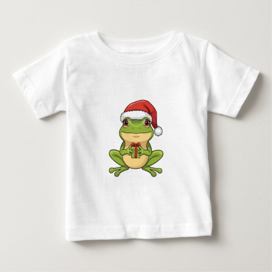 Lieve Kerstkikker met Kerstmannenhoed die een cade (Voorkant)