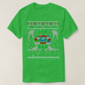 Lieve kerstkostuum, grappig om te krullen L T-shirt (Design voorkant)