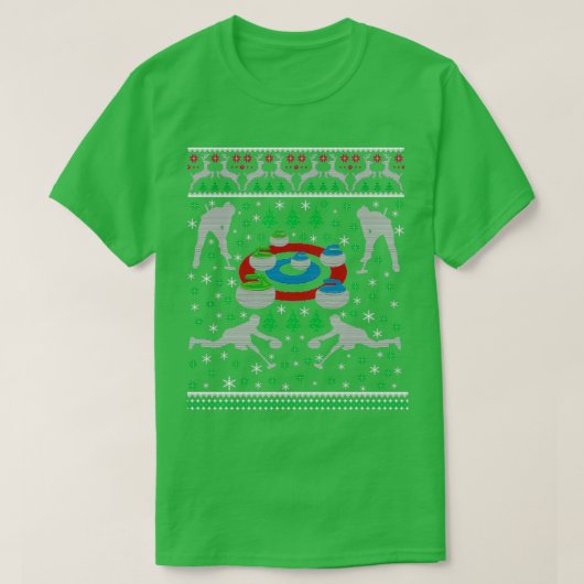 Lieve kerstkostuum, grappig om te krullen L T-shirt (Design voorkant)