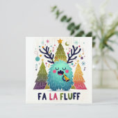 Lieve Kerstliederen Zanger "fa la pluizen" Feestdagenkaart (Staand voorkant)