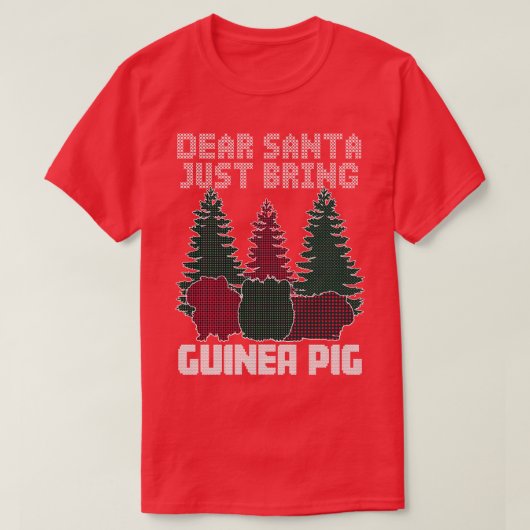 Lieve kerstman, breng cavia t-shirt (Design voorkant)