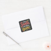 Lieve Kerstman, breng gewoon bier Santa Clause Vierkante Sticker (Envelop)