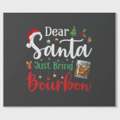 Lieve Kerstman, breng gewoon Bourbon Drink kerst Cadeaupapier (Vlak)