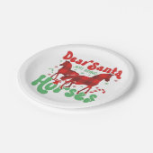 Lieve Kerstman Breng gewoon de Paarden Grappige Ke Papieren Bordje (Gekanteld)