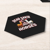 Lieve kerstman, breng gewoon paarden kartonnen onderzetters (Schuin)