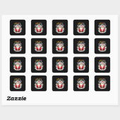 Lieve Kerstman, breng gewoon wijn grappig kerstcad Vierkante Sticker (Vel)