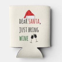 Lieve kerstman breng gewoon wijn grappige kerstcad