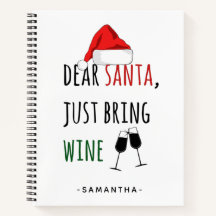 Lieve kerstman, breng gewoon Wine Funny Kerstmis m