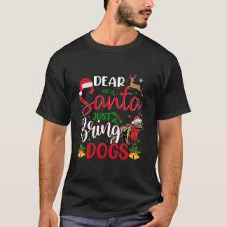 Lieve Kerstman Breng Honden Kerstmis Kerstmis Pitb T-shirt