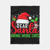 Lieve Kerstman Breng meer katten Grappig Matching  Fleece Deken (Voorkant)