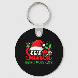 Lieve Kerstman Breng meer katten Grappig Matching Sleutelhanger