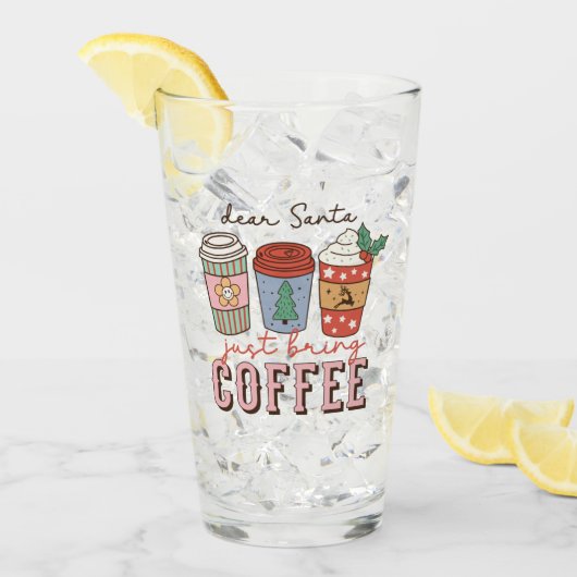 Lieve Kerstman | Christmas Coffee Latte Glas (Voorkant ijs)