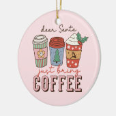 Lieve Kerstman | Christmas Coffee Latte Keramisch Ornament (Links)
