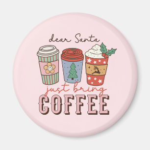 Lieve Kerstman   Christmas Coffee Latte Magneet