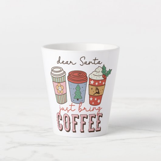 Lieve Kerstman | Christmas Coffee Latte Mok (Voorkant)