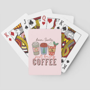 Lieve Kerstman Christmas Coffee Latte Pokerkaarten