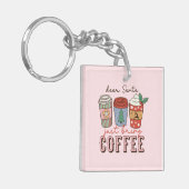 Lieve Kerstman | Christmas Coffee Latte Sleutelhanger (Voorkant Links)