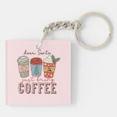 Lieve Kerstman | Christmas Coffee Latte Sleutelhanger (Achterkant)