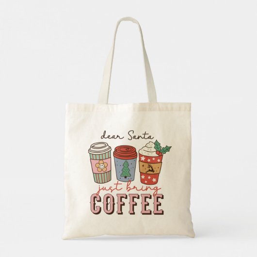 Lieve Kerstman | Christmas Coffee Latte Tote Bag (Achterkant)