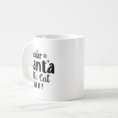 Lieve Kerstman De Kat Deed Het Grappig Kerstmis 1 Koffiemok (Voorkant links)