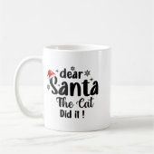 Lieve Kerstman De Kat Deed Het Grappig Kerstmis 1 Koffiemok (Links)
