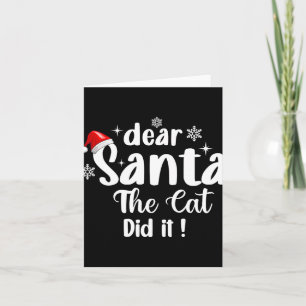 Lieve kerstman de kat deed het grappige kerst kaart