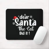 Lieve kerstman de kat deed het grappige kerst muismat (Met muis)