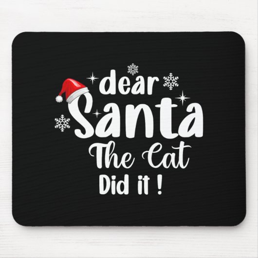 Lieve kerstman de kat deed het grappige kerst muismat (Voorkant)