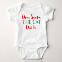 Lieve Kerstman, de kat heeft het gedaan! Baby-outf