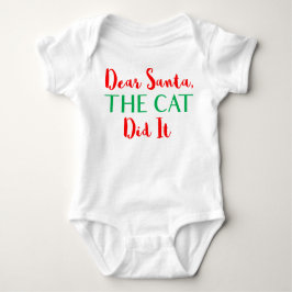 Lieve Kerstman, de kat heeft het gedaan! Baby-outf Romper
