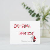 Lieve Kerstman... definieer goed? Feestdagenkaart (Staand voorkant)