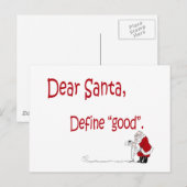 Lieve Kerstman... definieer goed? Feestdagenkaart (Voorkant / Achterkant)