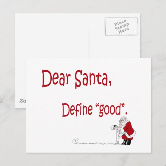 Lieve Kerstman... definieer goed? Feestdagenkaart (Voorkant / Achterkant)