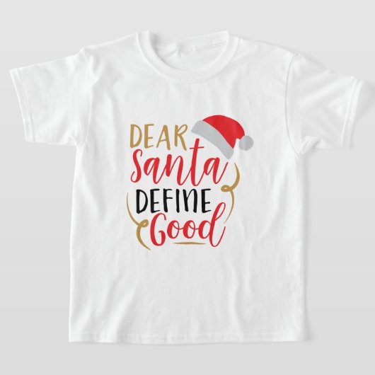 Lieve kerstman. Definieer Goede Kerstmis T-shirt (Laagn)