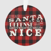 Lieve Kerstman, Definieer leuke grappige acrylkers Ornament (voorkant)