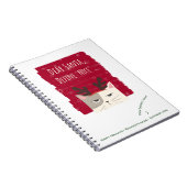 Lieve kerstman Definieer leuke grappige Schattigee Notitieboek (Rechterzijde)