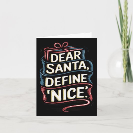 Lieve Kerstman, definieer leuke kerst Kaart (Voorkant)