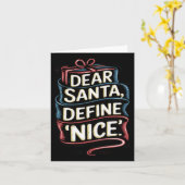 Lieve Kerstman, definieer leuke kerst Kaart (Gele Bloem)