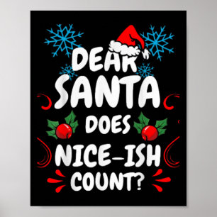 Lieve Kerstman doet leuke-achtige graaf grappige k Poster