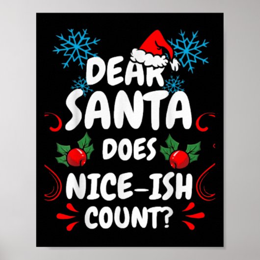 Lieve Kerstman doet leuke-achtige graaf grappige k Poster (Voorkant)