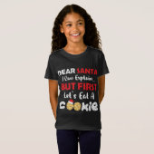 Lieve kerstman Eet een koekjes Grappige kerstkoekj T-shirt (Voorkant volledig)