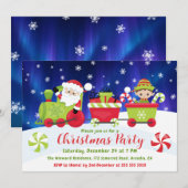 Lieve Kerstman en Elfentrein Kaart (Voorkant / Achterkant)