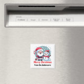 Lieve Kerstman en Sneeuwman Kerstmis Custom Magneet (Insitu (Vaatwasser))