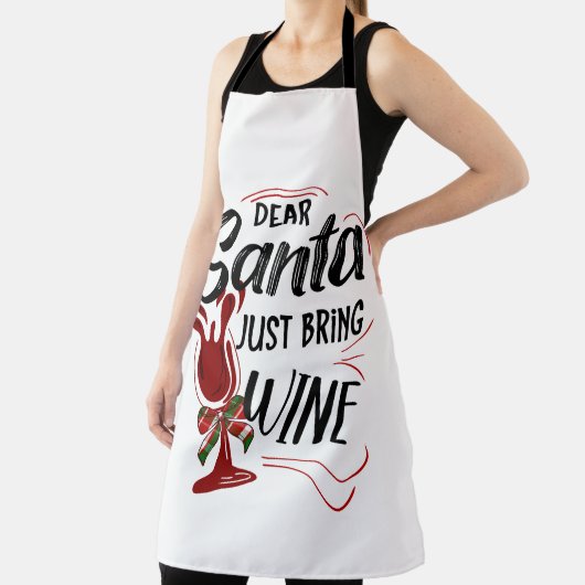 Lieve kerstman, geef wijn schort (Insitu)