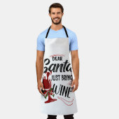 Lieve kerstman, geef wijn schort (Gedragen)