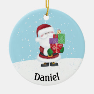 Lieve Kerstman Gepersonaliseerde Kerstmis Keramisch Ornament